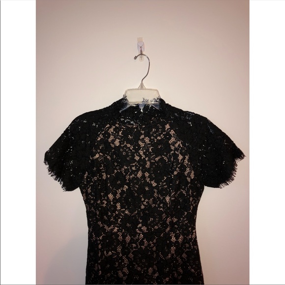 BOUTIQUE DESIGNER WHITE CLOSET BLACK LACE DRESS - Picture 5 of 10